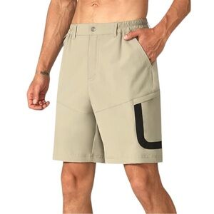 EZRUN Tactical Cargo Shorts Hiking Fishing Cycling  Water Repellent Khaki NWT